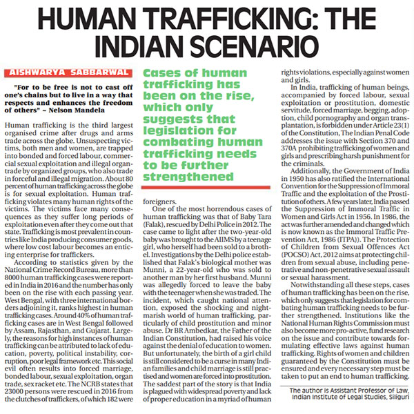 Human Trafficking : The Indian Scenario