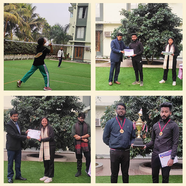 Intra Semester Badminton Tournament from 27th December to 30th December 2022