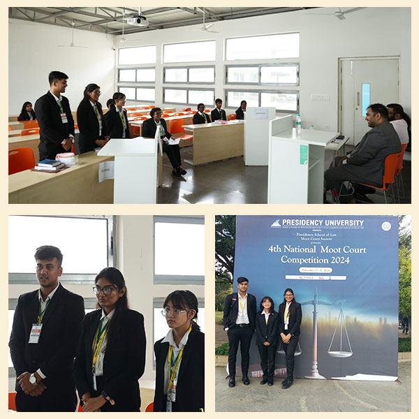 4th National Moot Court Competition 2024 Organized by Moot Court Society, Presidency School of Law, Presidency University