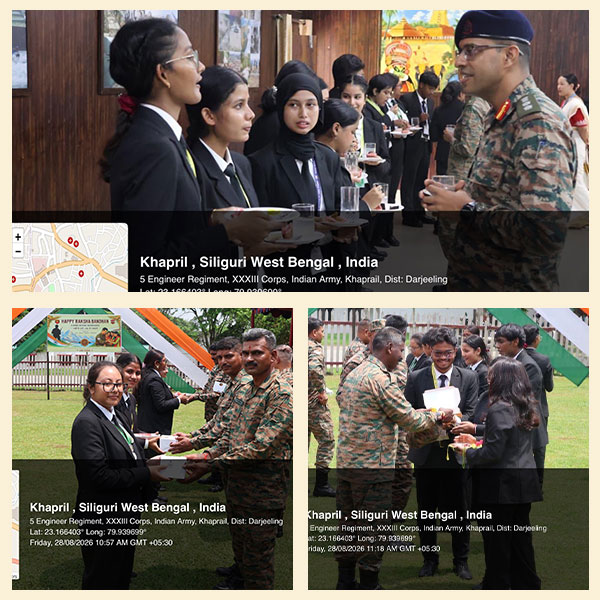 Rakhi Celebration with the Indian Army at 5 Engineer Regiment, Khaprail