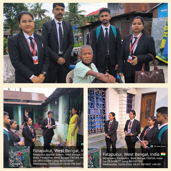 Legal Awareness Survey at Rajganj Block, Jalpaiguri
