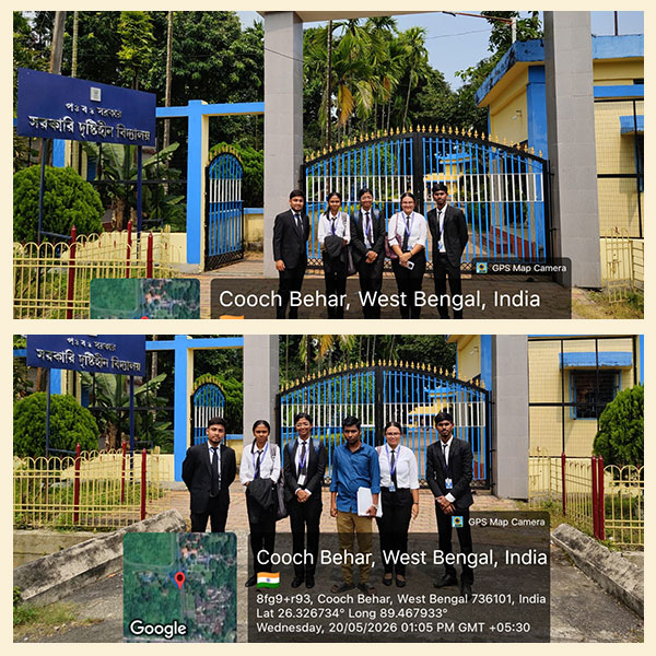Outreach Programme at Children Home for Blind Boys, Cooch Behar