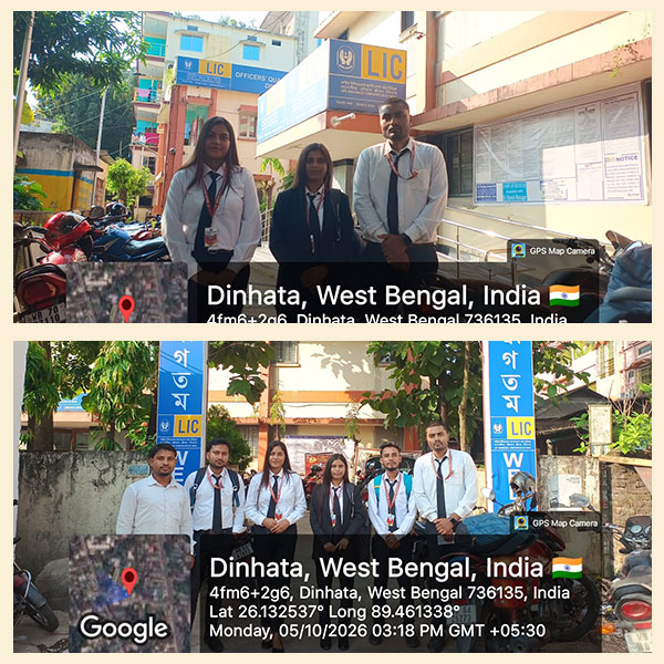 Empirical Visit to LIC Office, Dinhata, by LL.B. 5th Semester Students