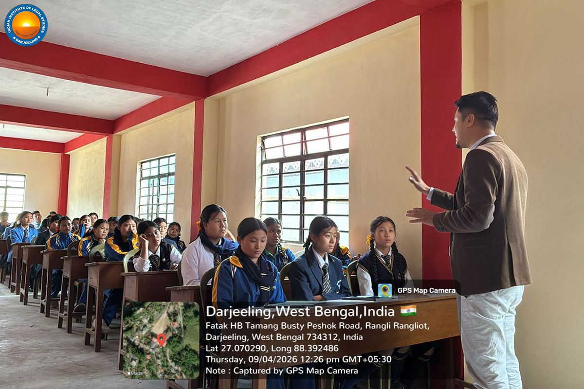 A Free Legal Aid and Awareness Program was conducted at Saraswati Higher Secondary School, Peshok