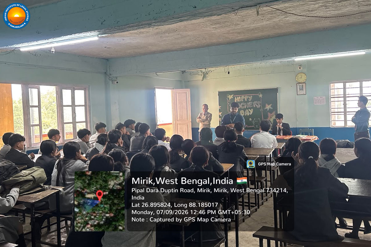 Free Legal Aid and Awareness Programme at Orange Lake School, Mirik