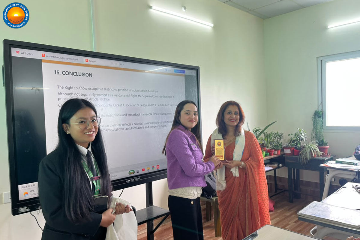 A Free Legal Aid and Awareness Programme was conducted at Tashi Namgyal Academy, Sikkim