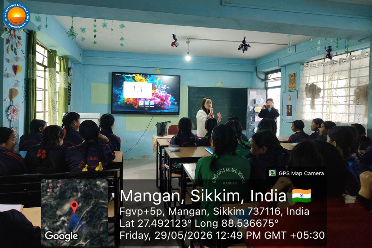 A Free Legal Aid and Awareness Program was conducted at Government Girls Senior Secondary School, Mangan, Sikkim