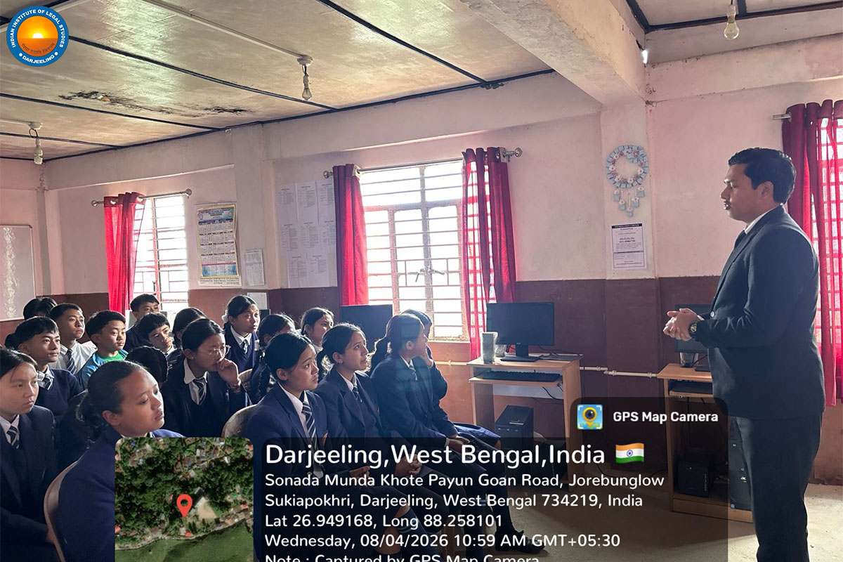 A Free Legal Aid and Awareness Program was conducted at Shanti Rani Higher Secondary School, Sonada