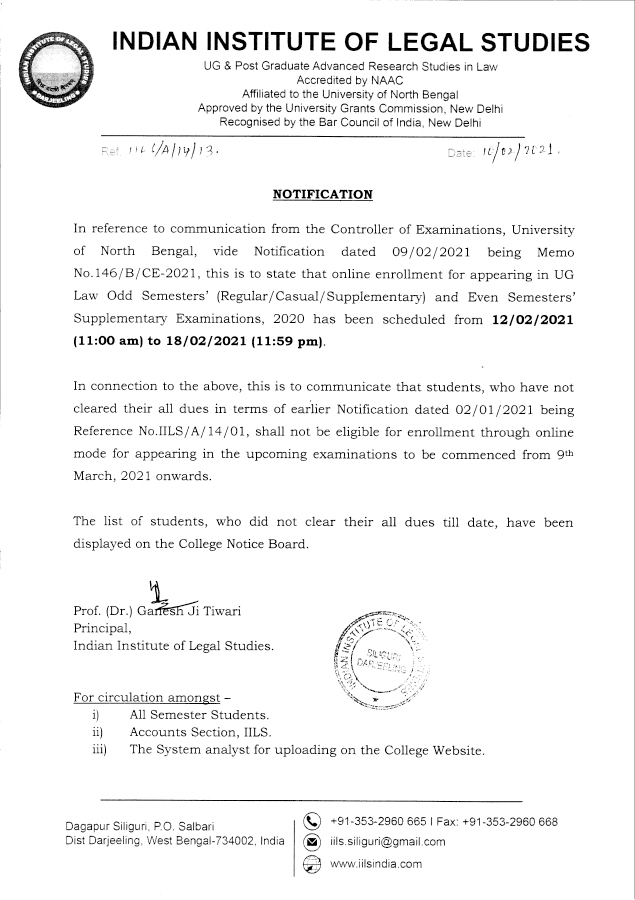 Notice Regarding Fees