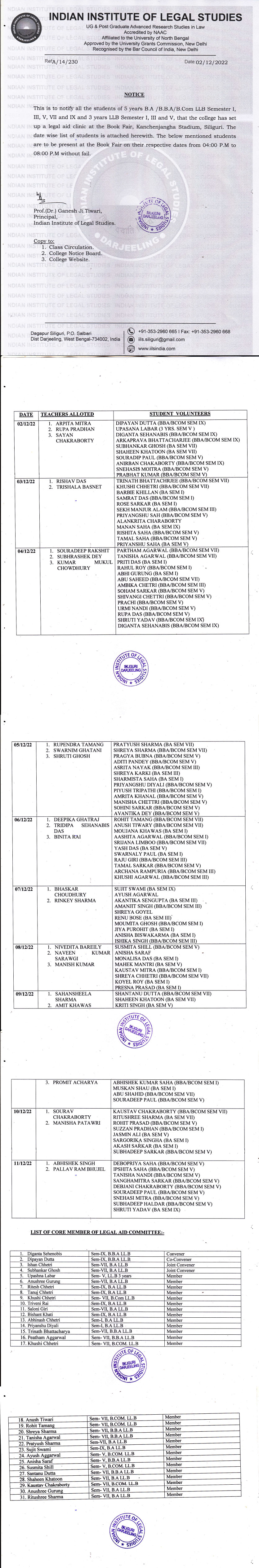 Notice for Book Fair Volunteers
