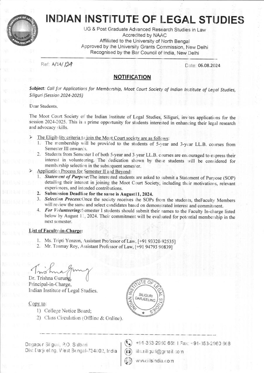 Membership - Moot Court Society